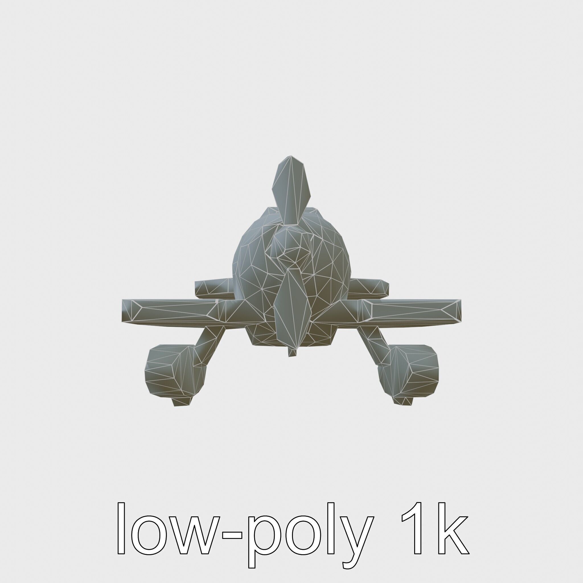 Wooden Seaplane Toy Weathered Texture Model Pack Low-poly 3D model_10