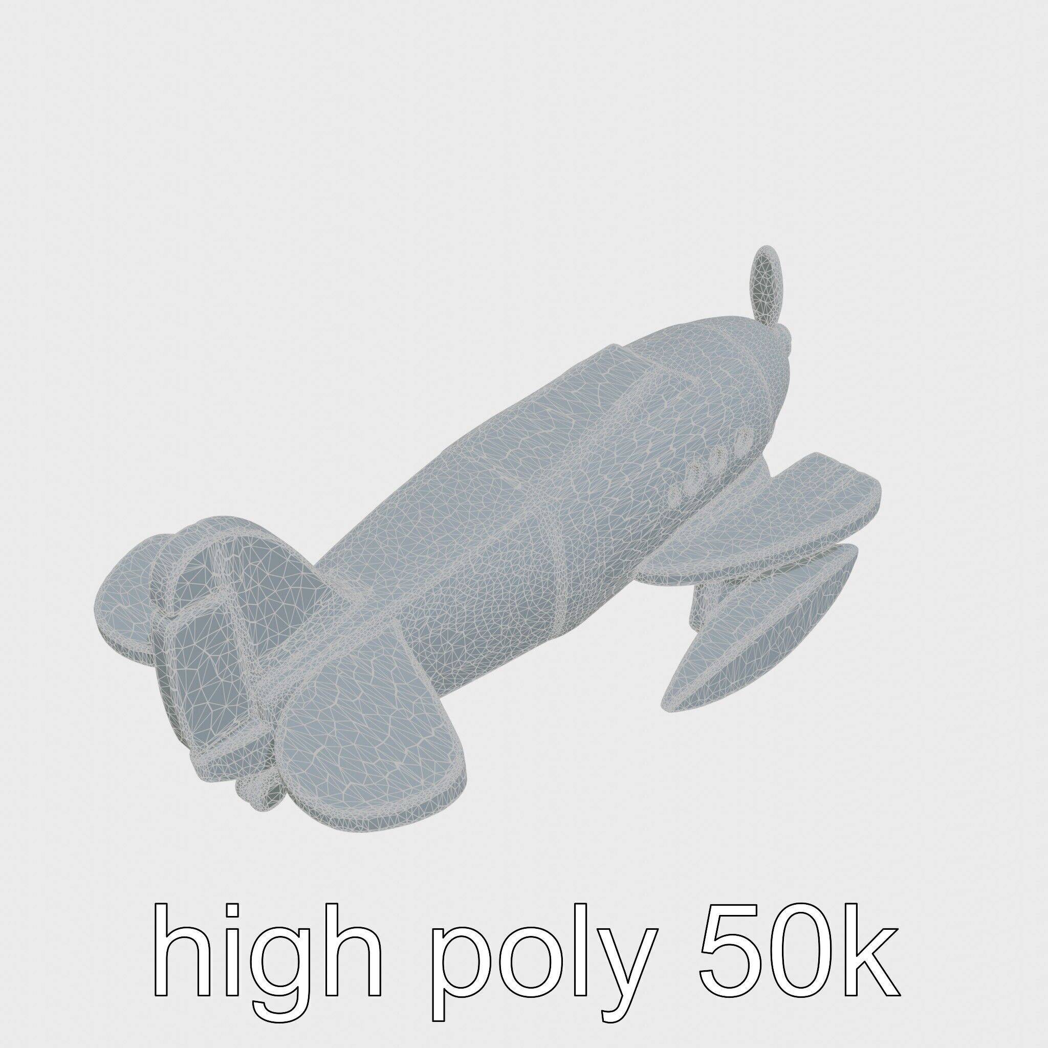 Wooden Seaplane Toy Weathered Texture Model Pack Low-poly 3D model_27