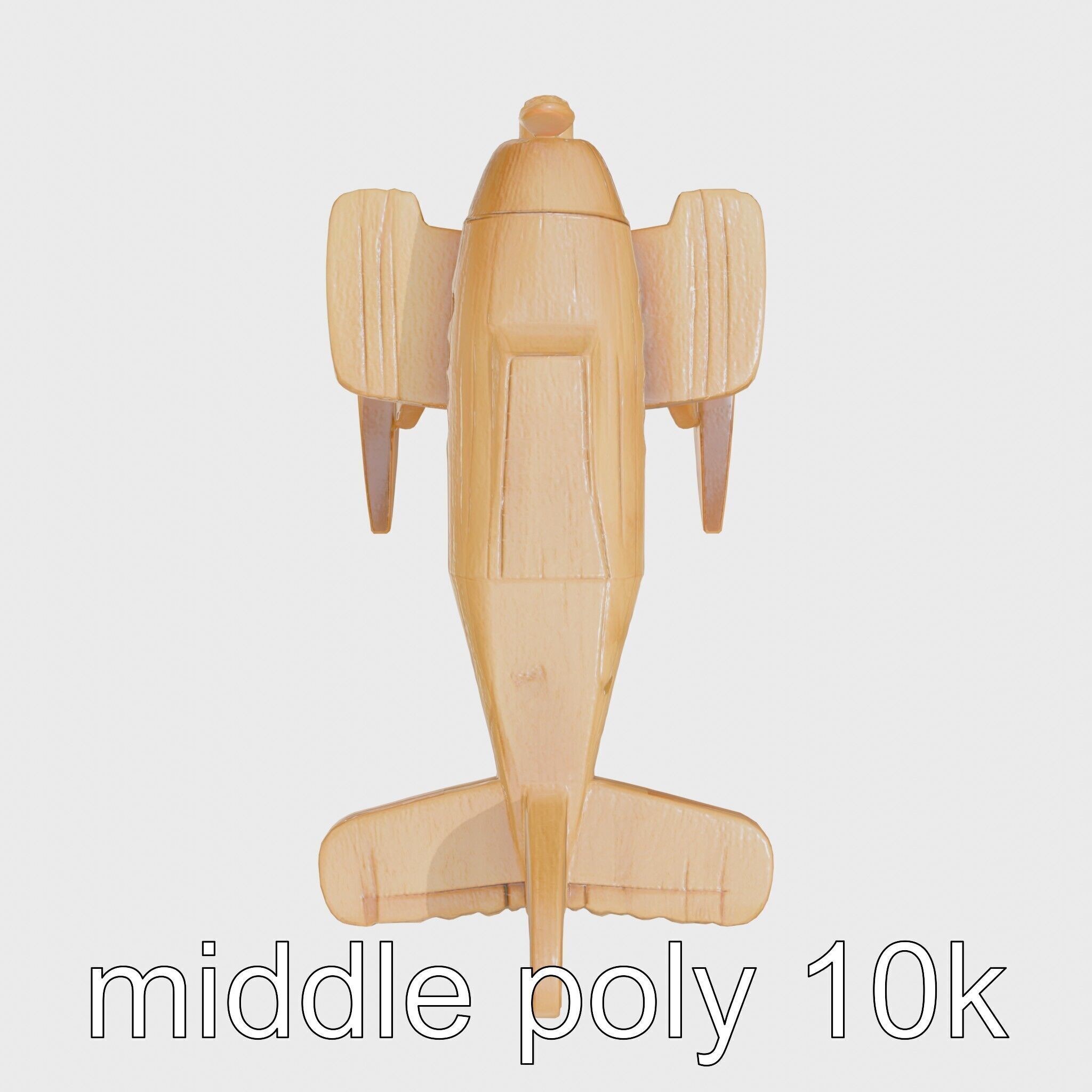 Wooden Seaplane Toy Weathered Texture Model Pack Low-poly 3D model_23