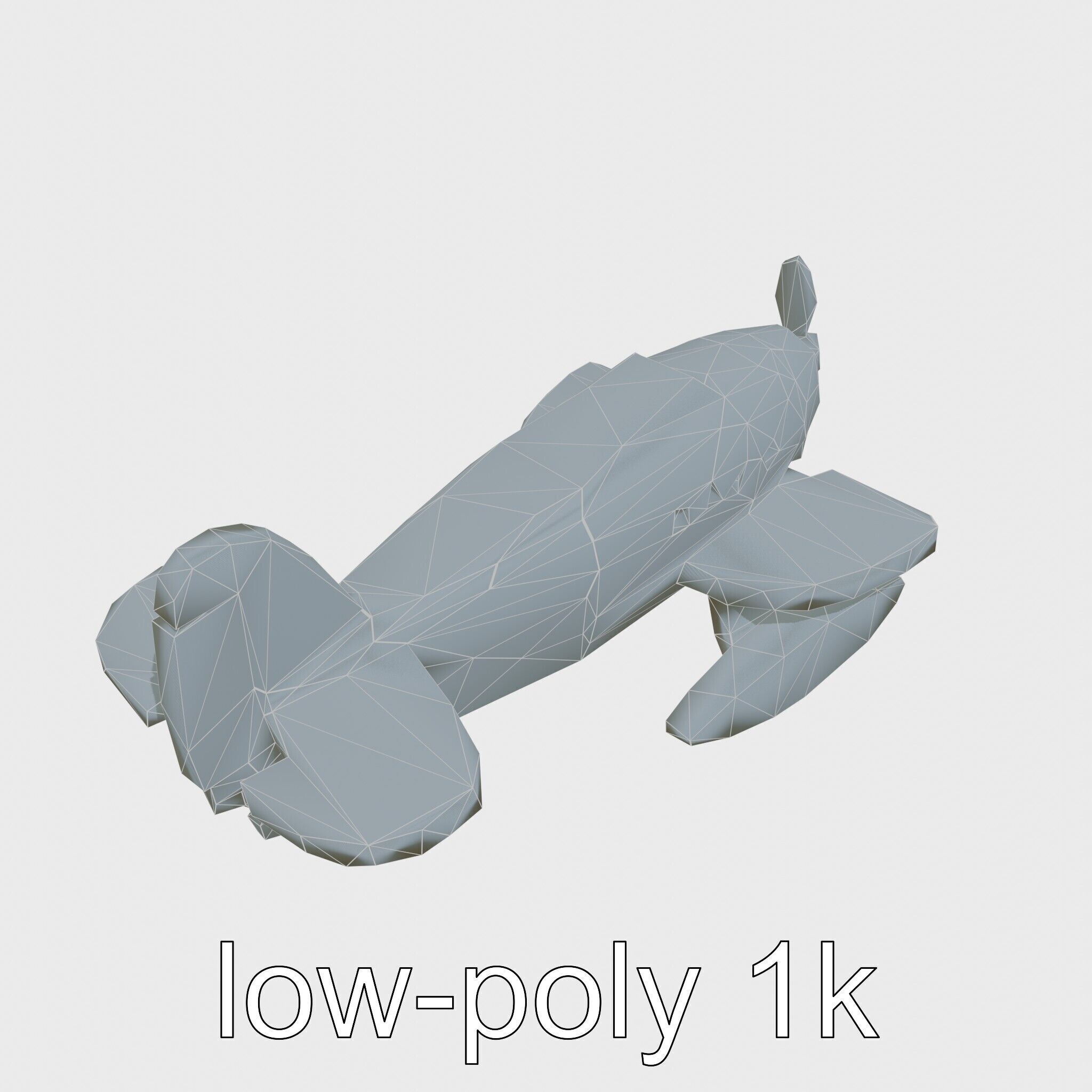 Wooden Seaplane Toy Weathered Texture Model Pack Low-poly 3D model_19
