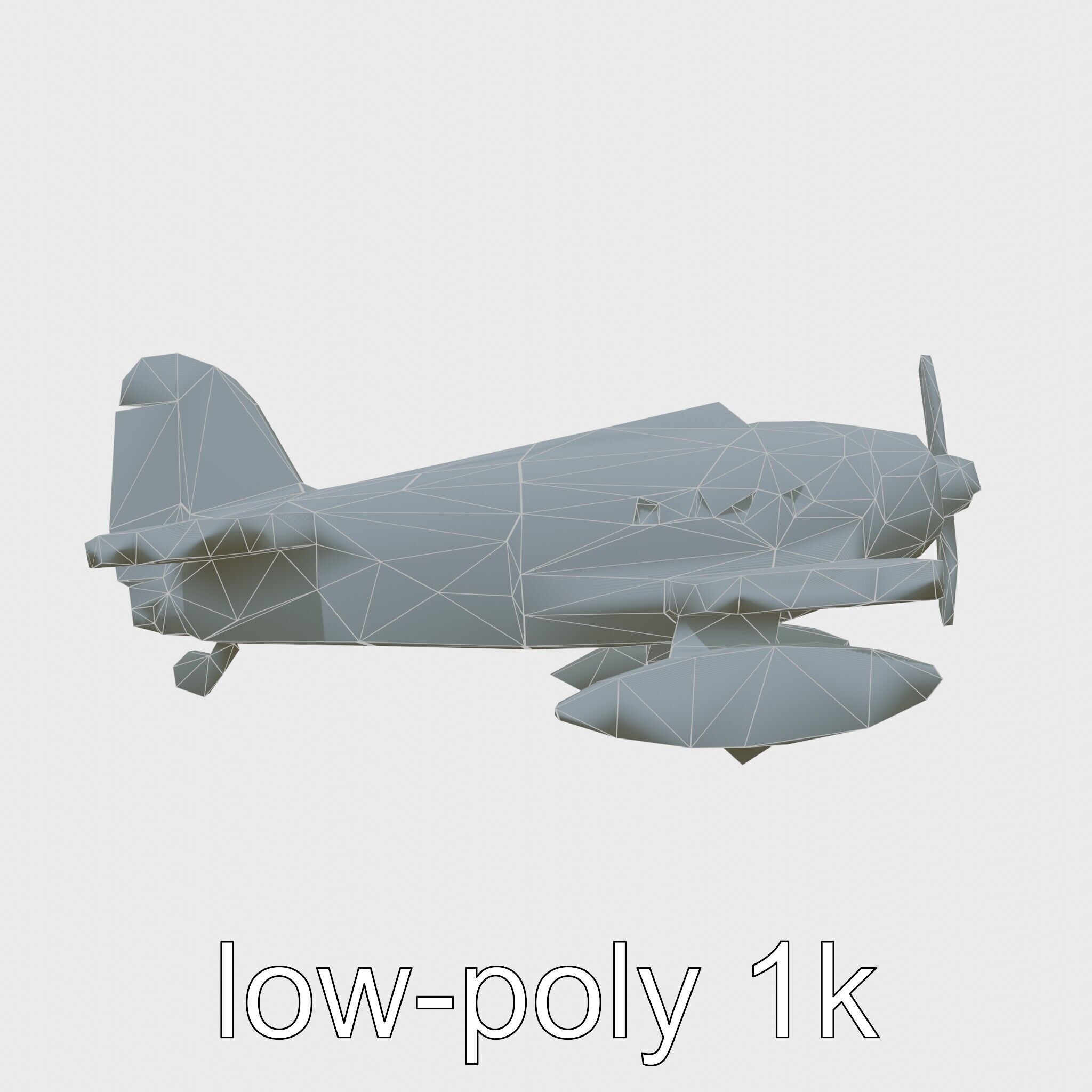 Wooden Seaplane Toy Weathered Texture Model Pack Low-poly 3D model_20
