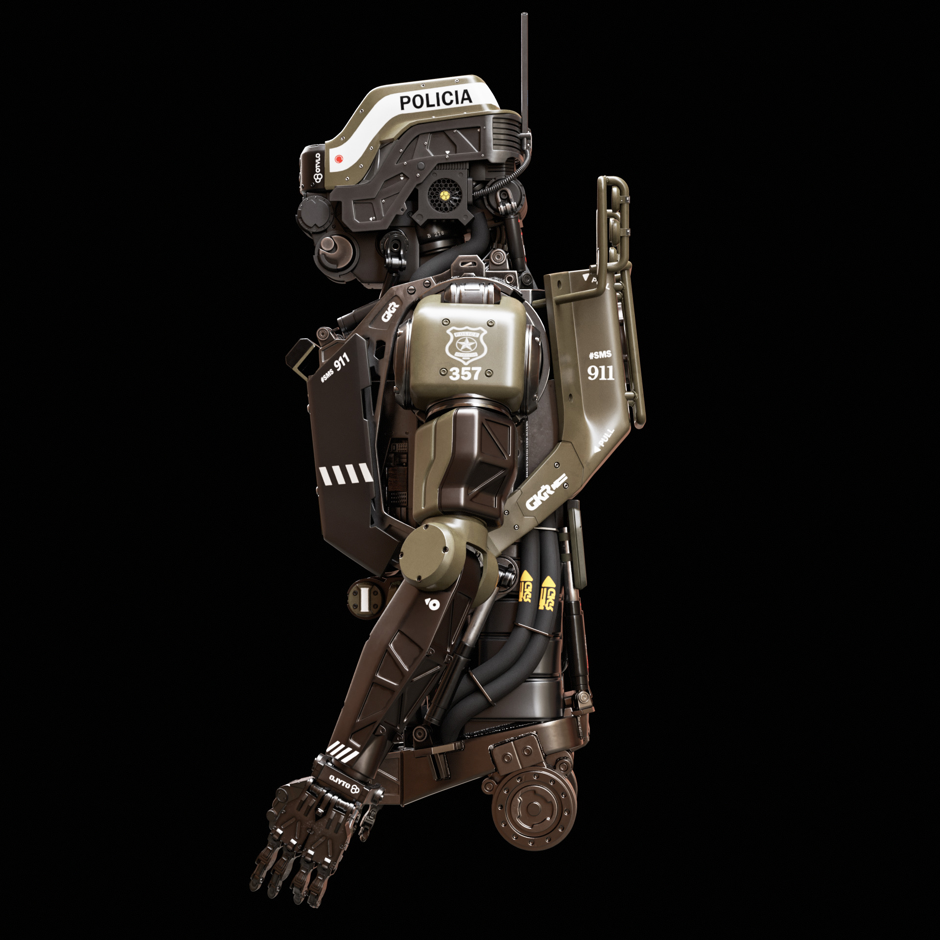 Polical Robot 3D model_2