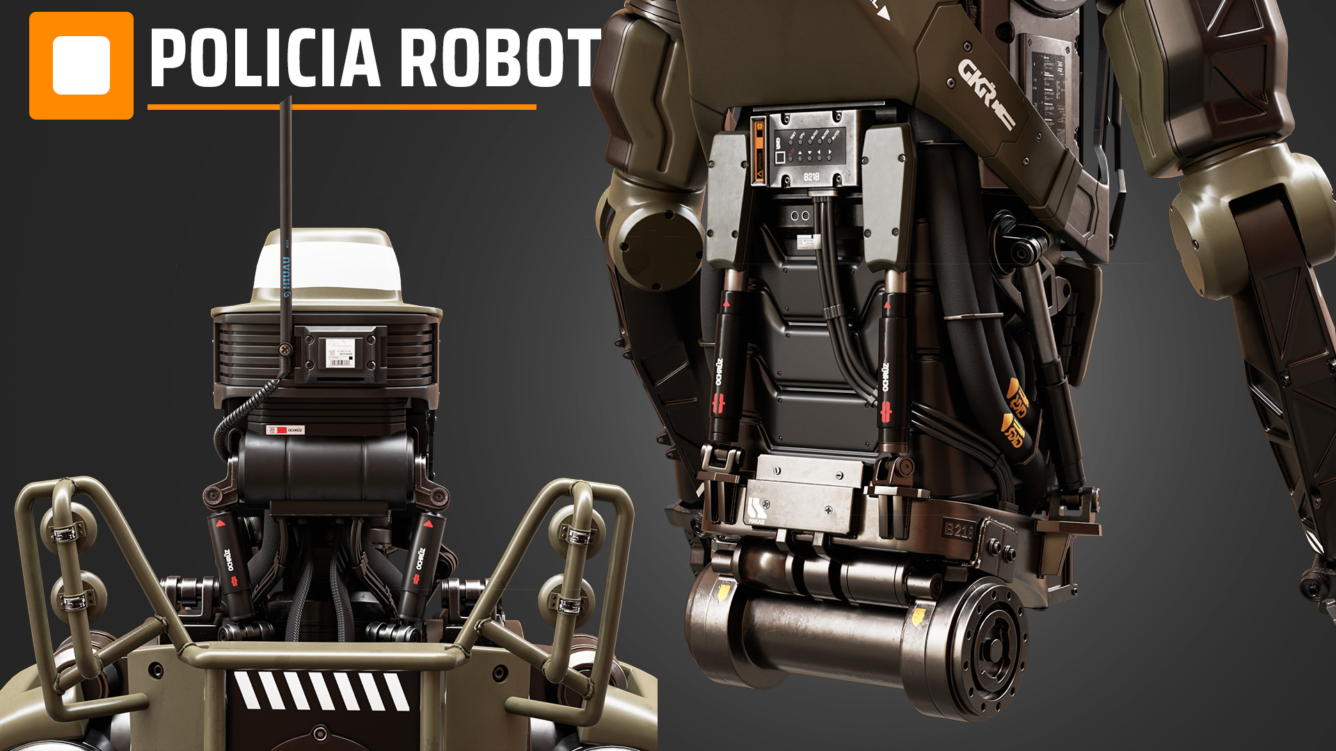 Polical Robot 3D model_7