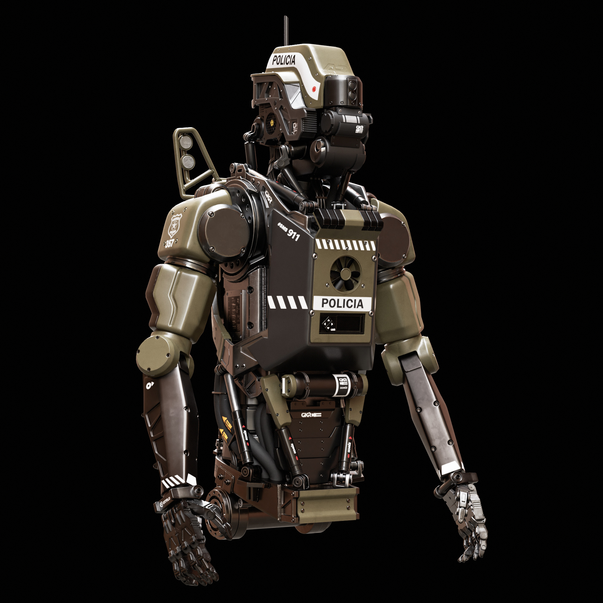 Polical Robot 3D model_1