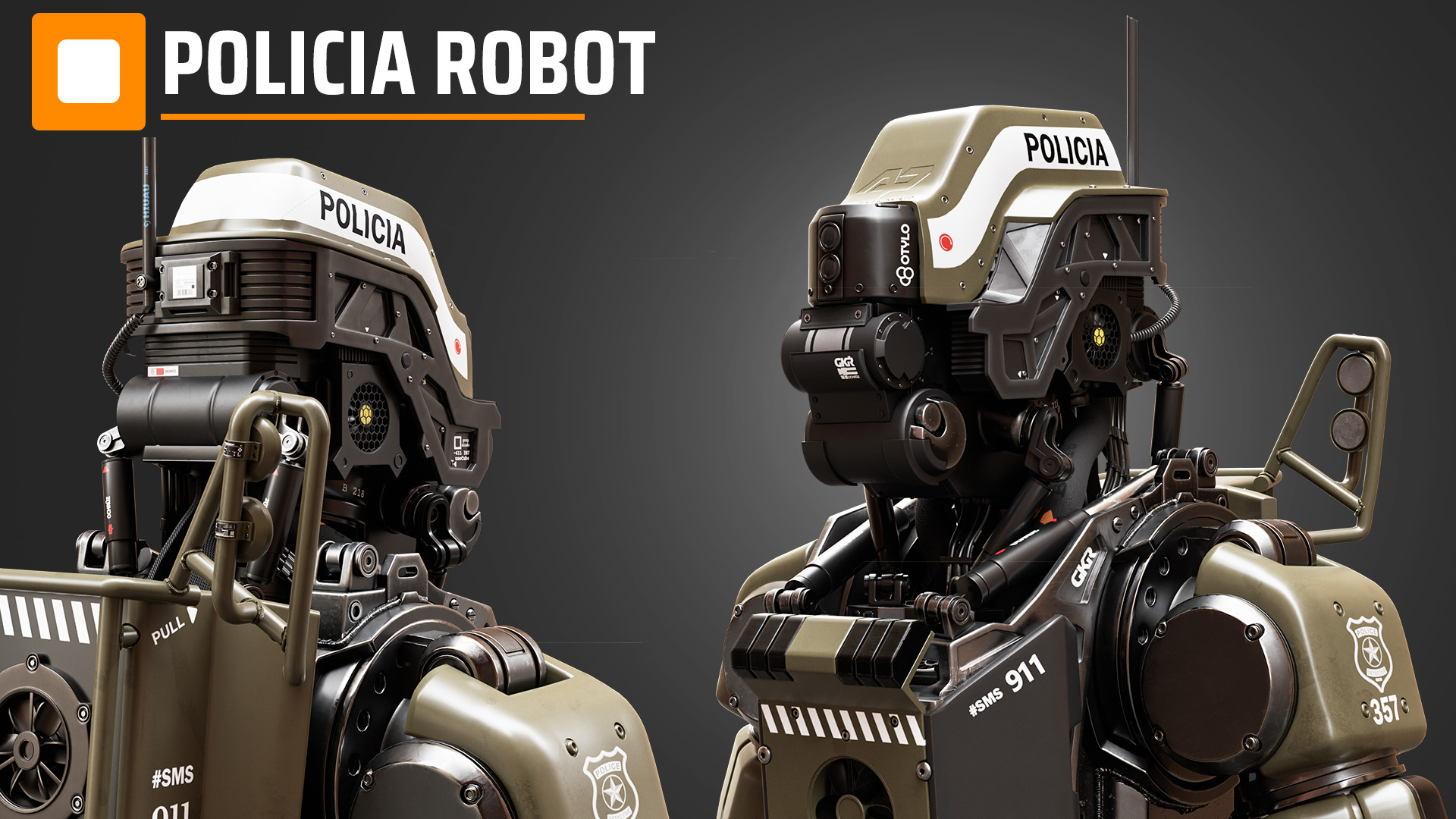 Polical Robot 3D model_6