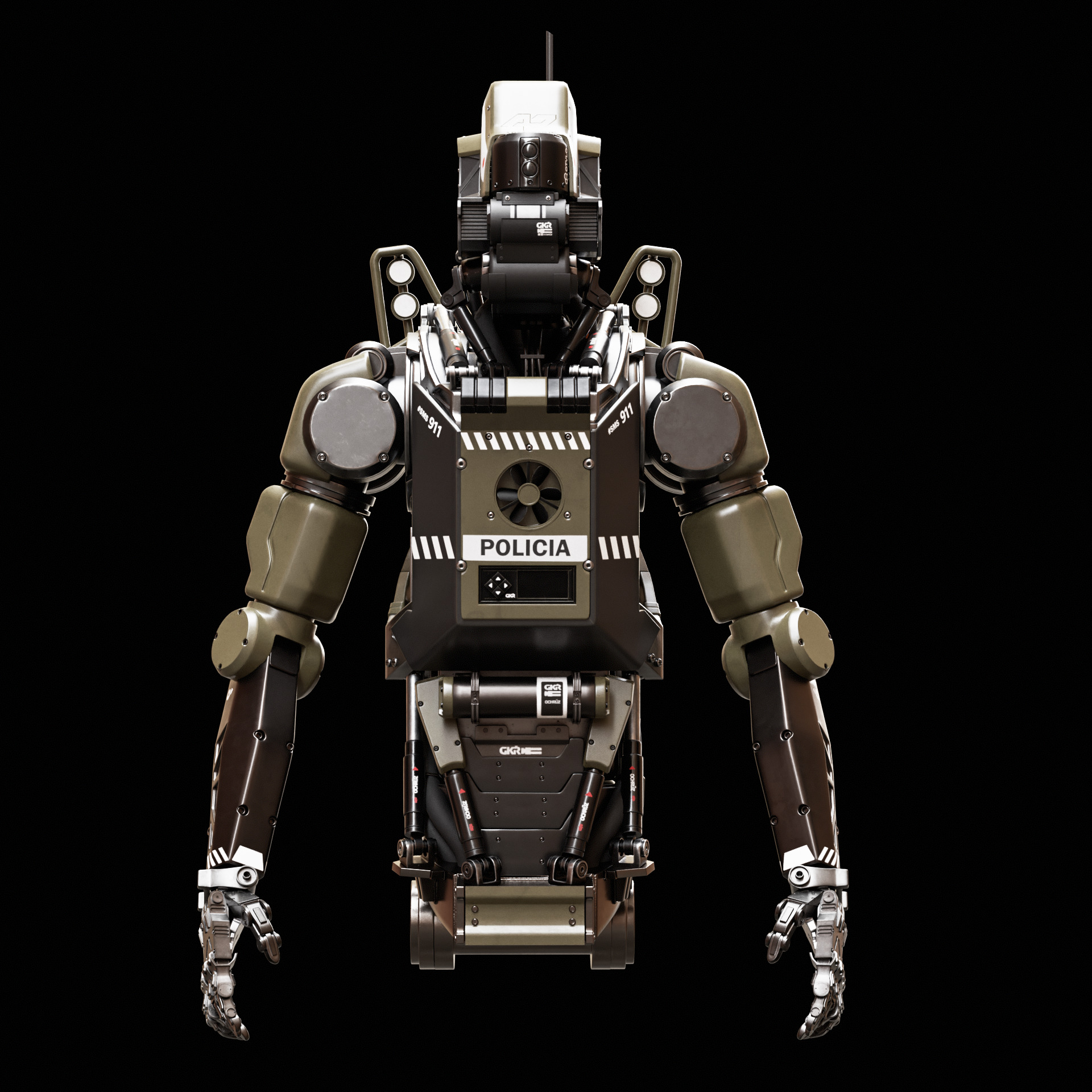 Polical Robot 3D model_3
