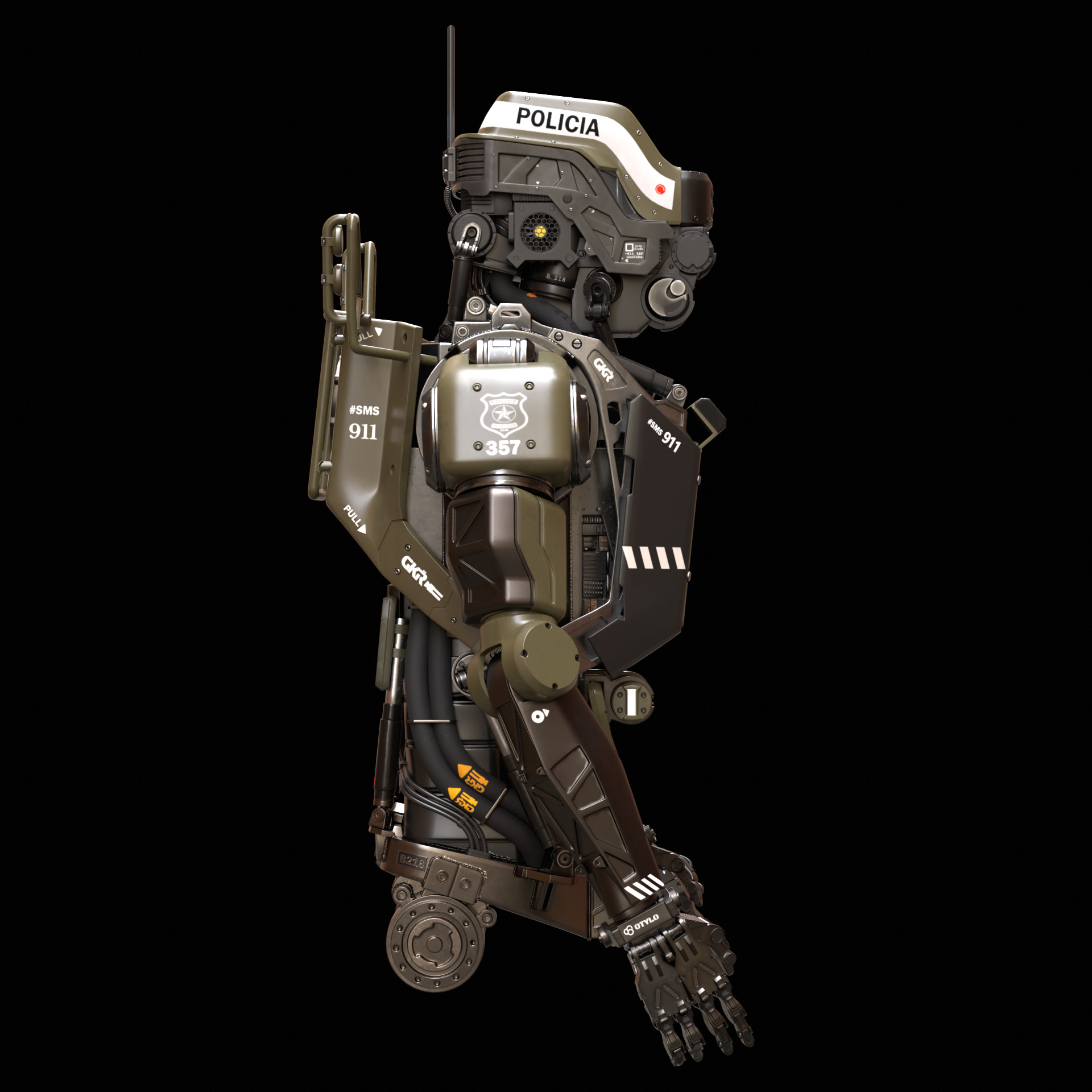 Polical Robot 3D model_10