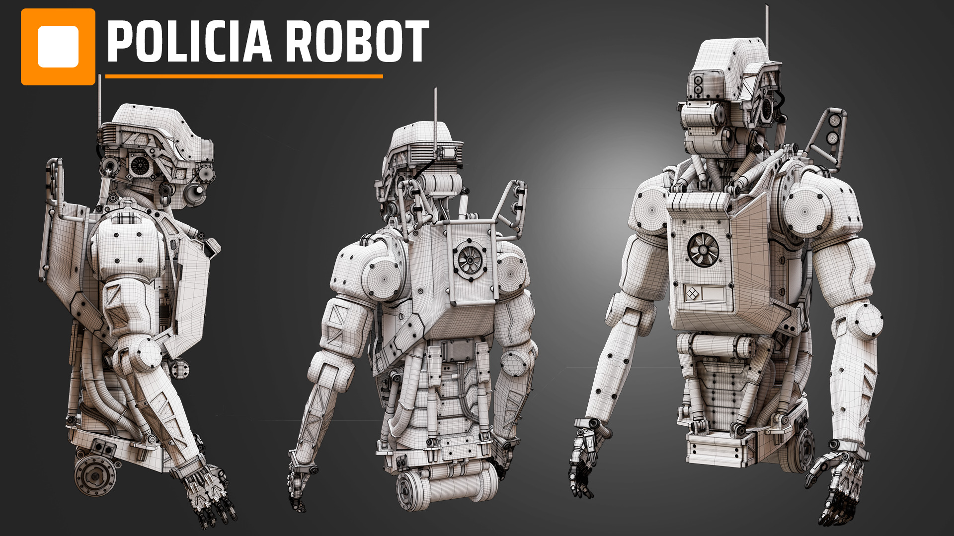 Polical Robot 3D model_9