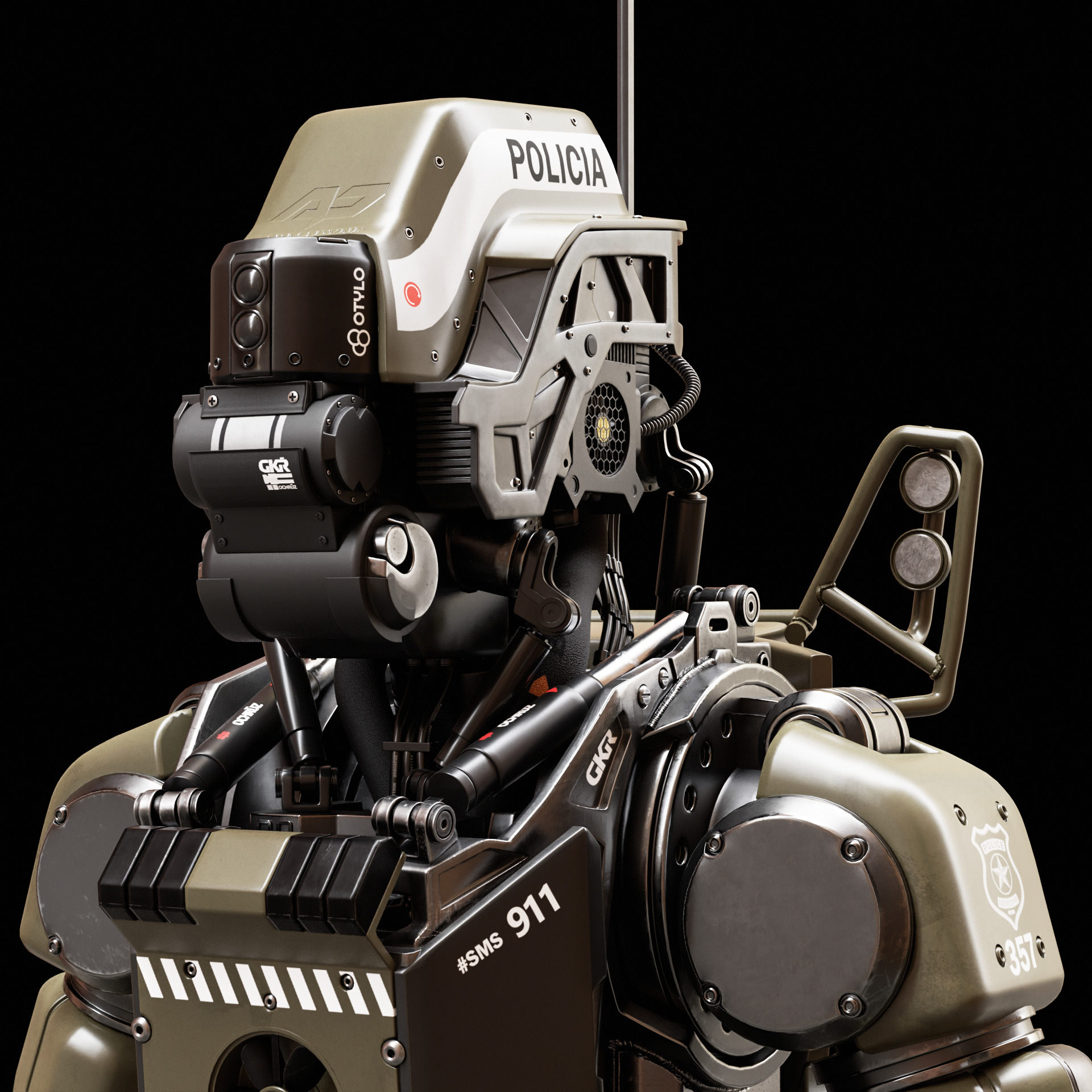 Polical Robot 3D model_12