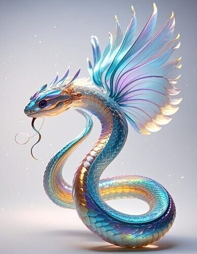 Feathered snake Free 3D print model