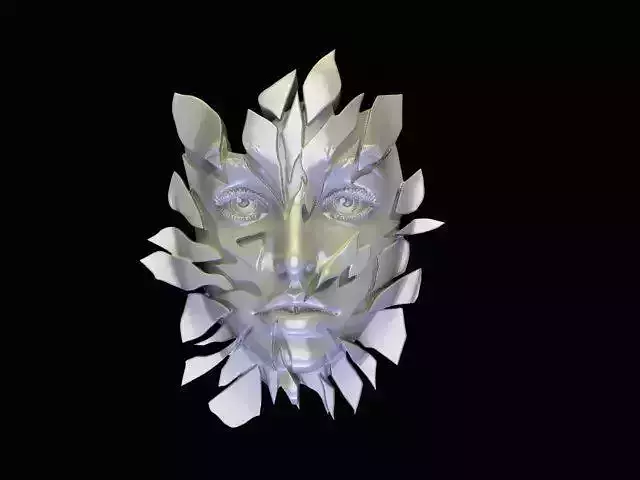woman face 3D print model