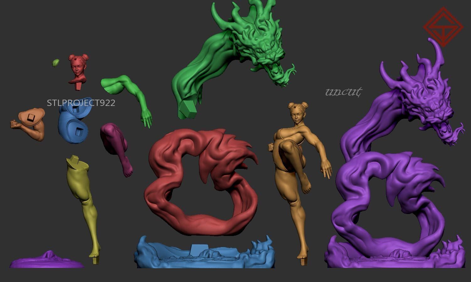 ChunLi Swimsuit 3D print model_3