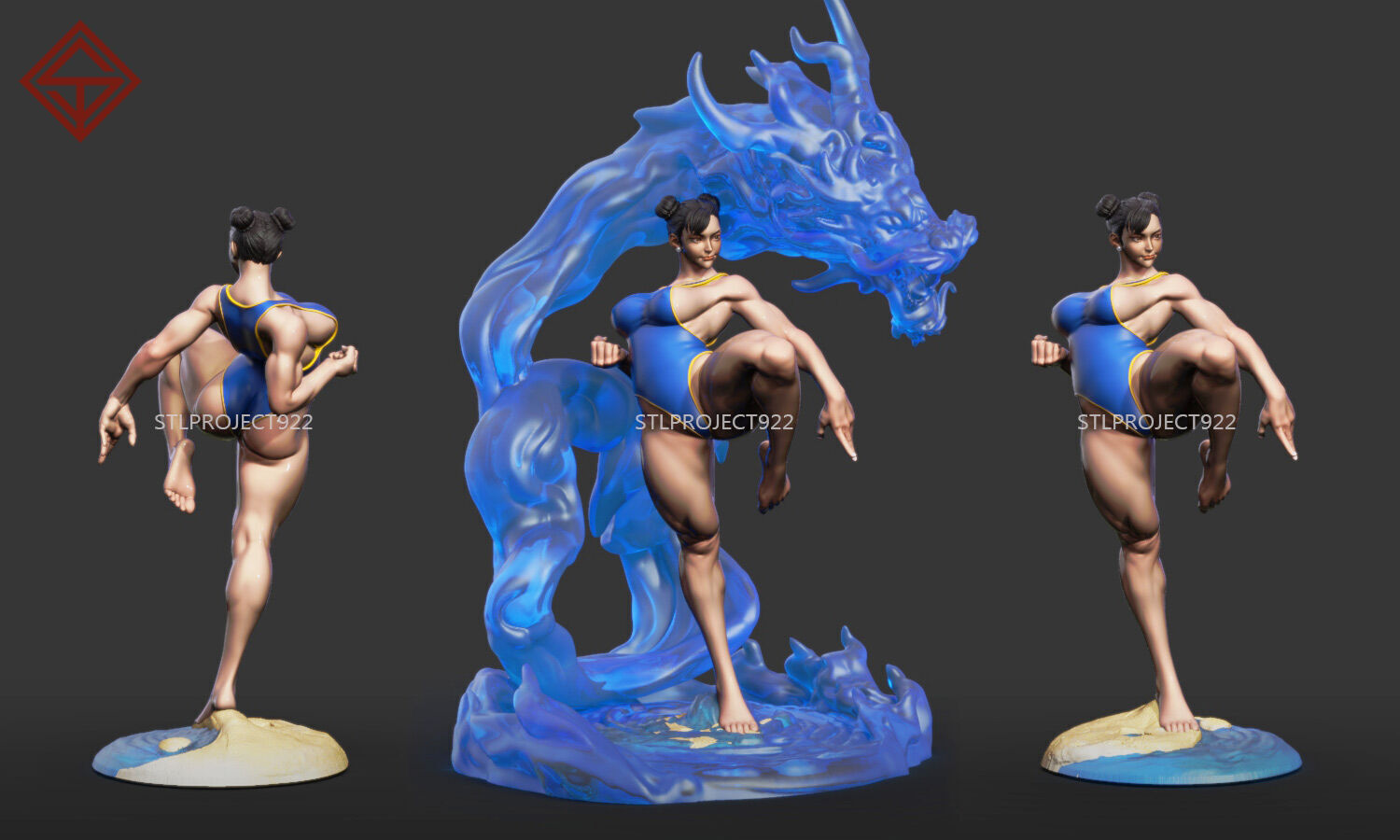 ChunLi Swimsuit 3D print model_1