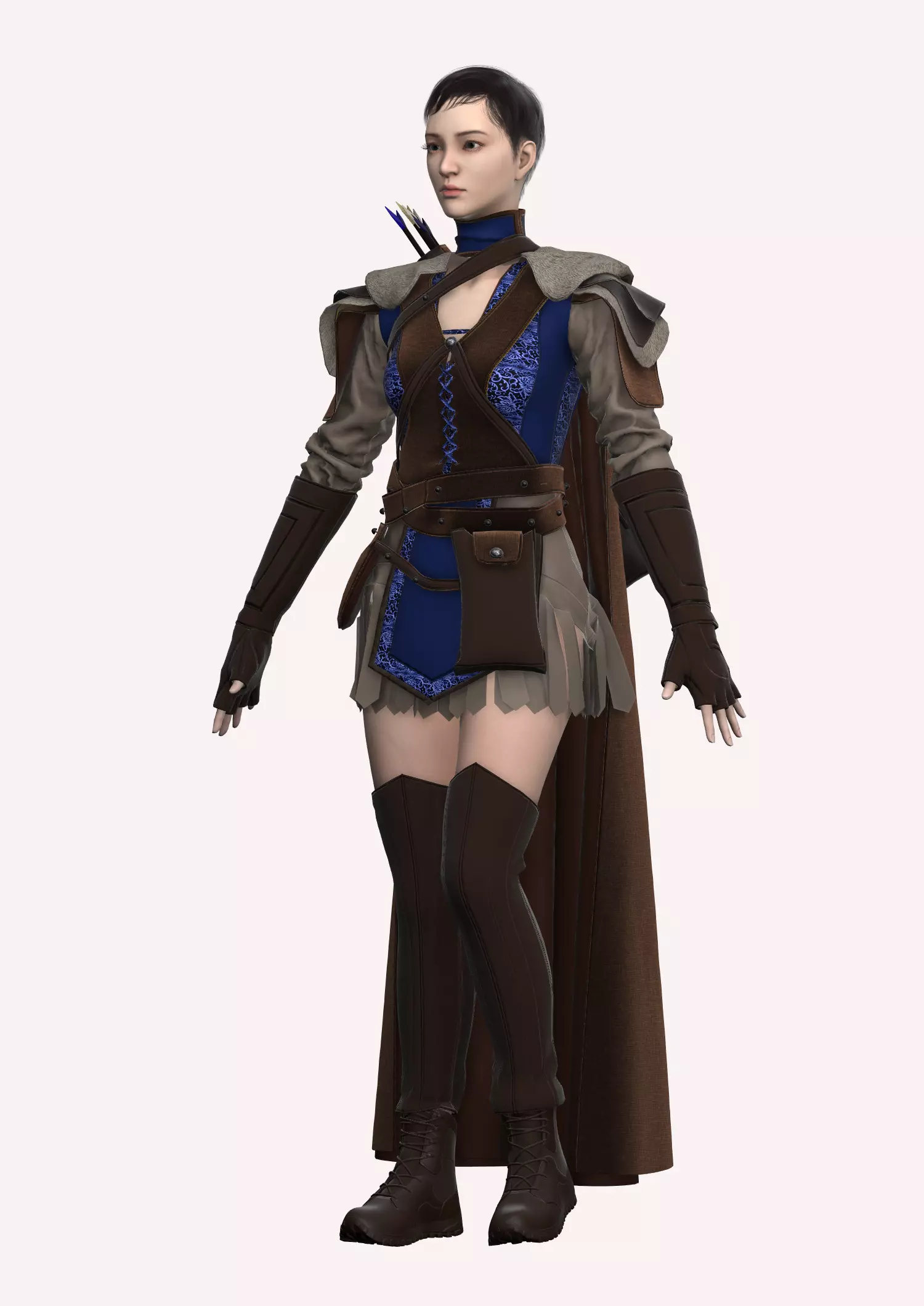 Elven Archer Outfit in Style3d Atelier 3D model