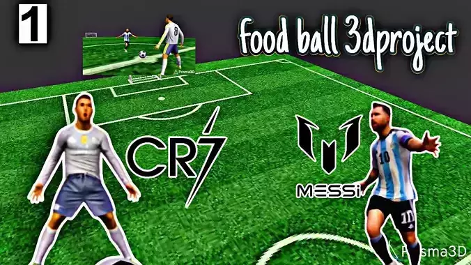 Download 3D Football Model Project  Realistic Soccer Game asset