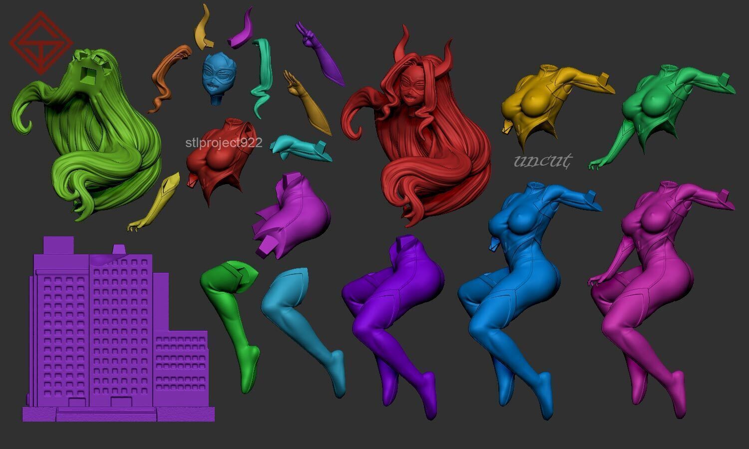 Mount Lady 3D print model_3