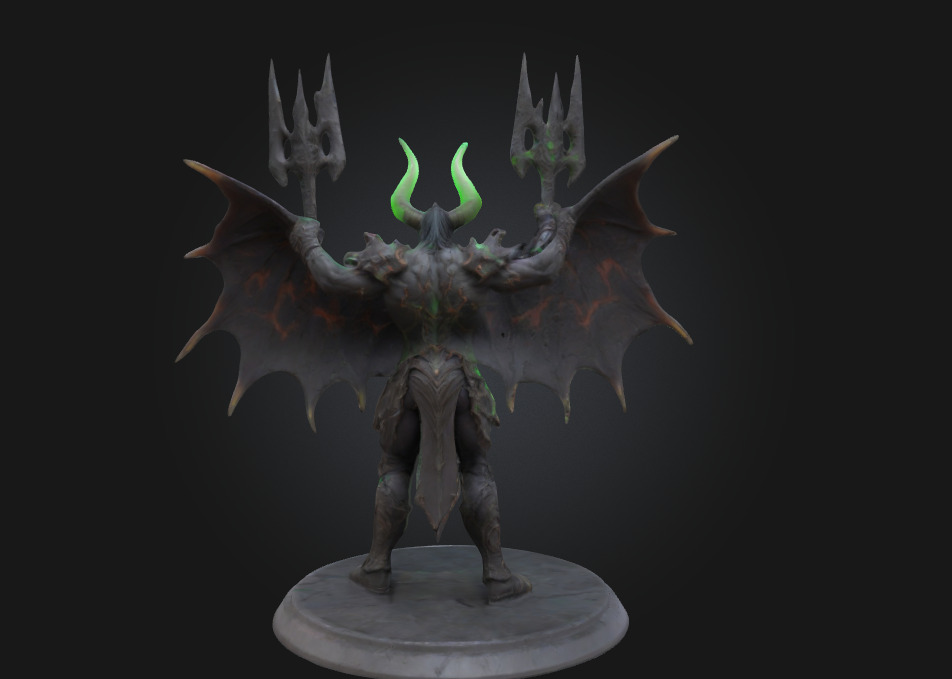 Illidan Stormrage  Highly Detailed 3D Printable Figurine  3D print model_2