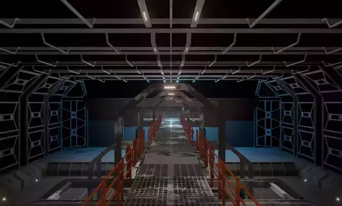 Sci-fi room military base model