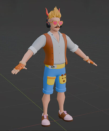 Male Character Modular Fornite Style Free 3D model
