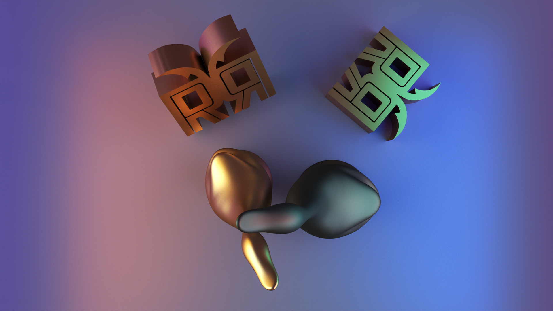 statue swans in love 3D print model_1