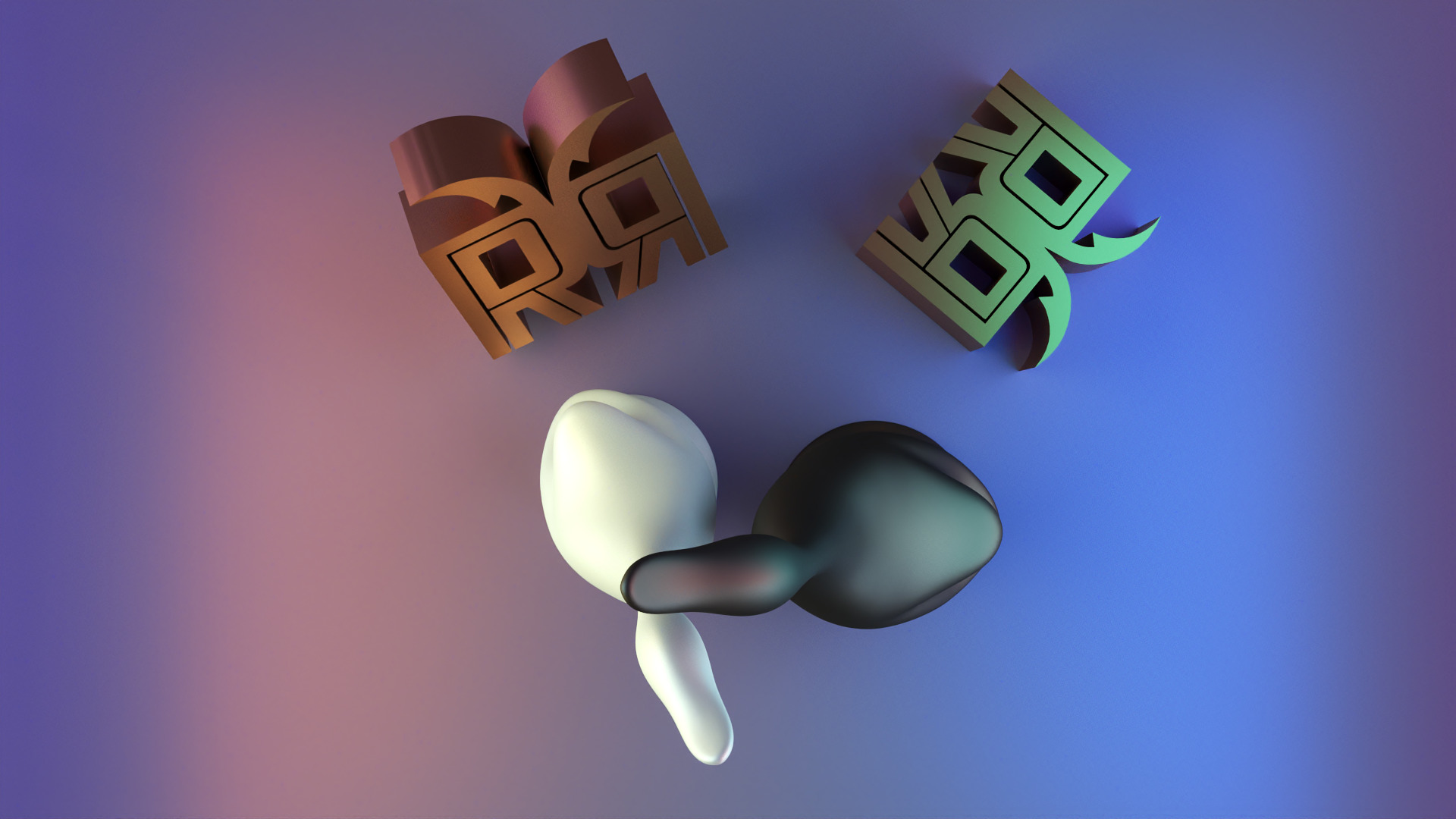 statue swans in love 3D print model_12