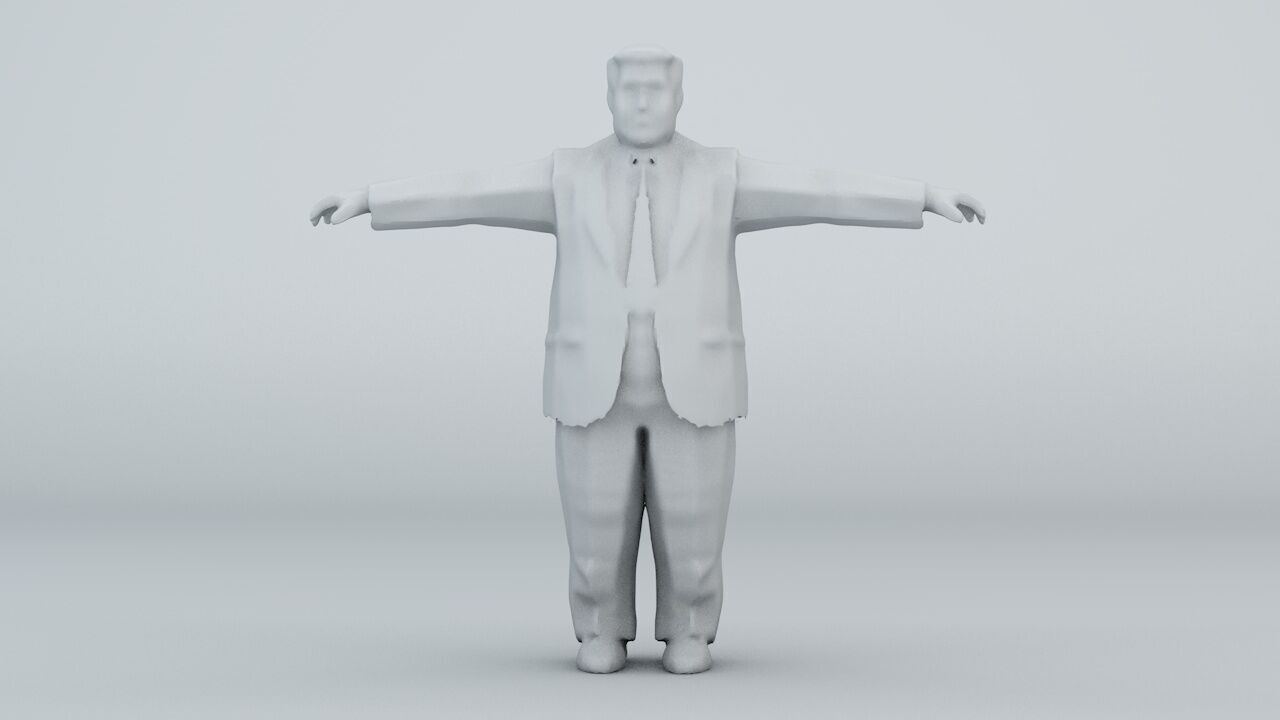 Donald Trump 21 Rigged and Animated Low-poly 3D model_24