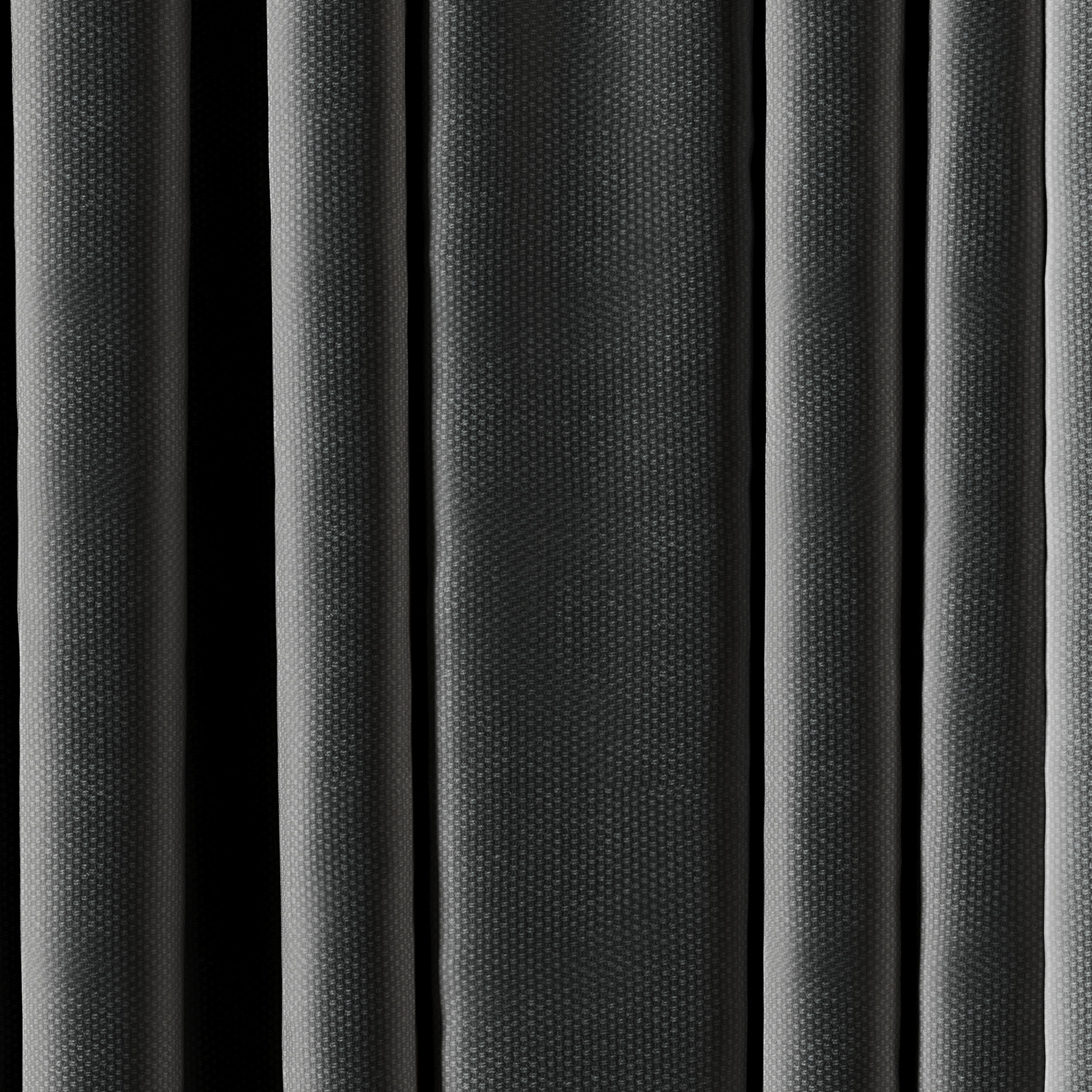 low width curtains 05 grey curtains Low-poly 3D model_3