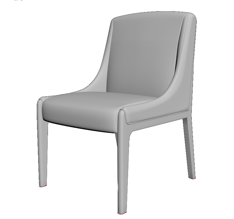 Modern Upholstered Chair 3D Model Download domingtu Free low-poly 3D model_1