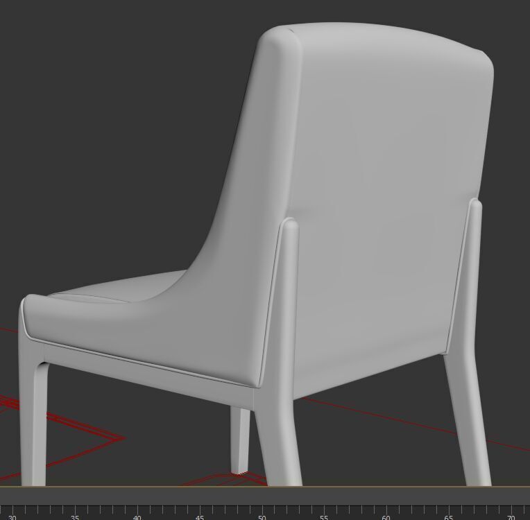 Modern Upholstered Chair 3D Model Download domingtu Free low-poly 3D model_2