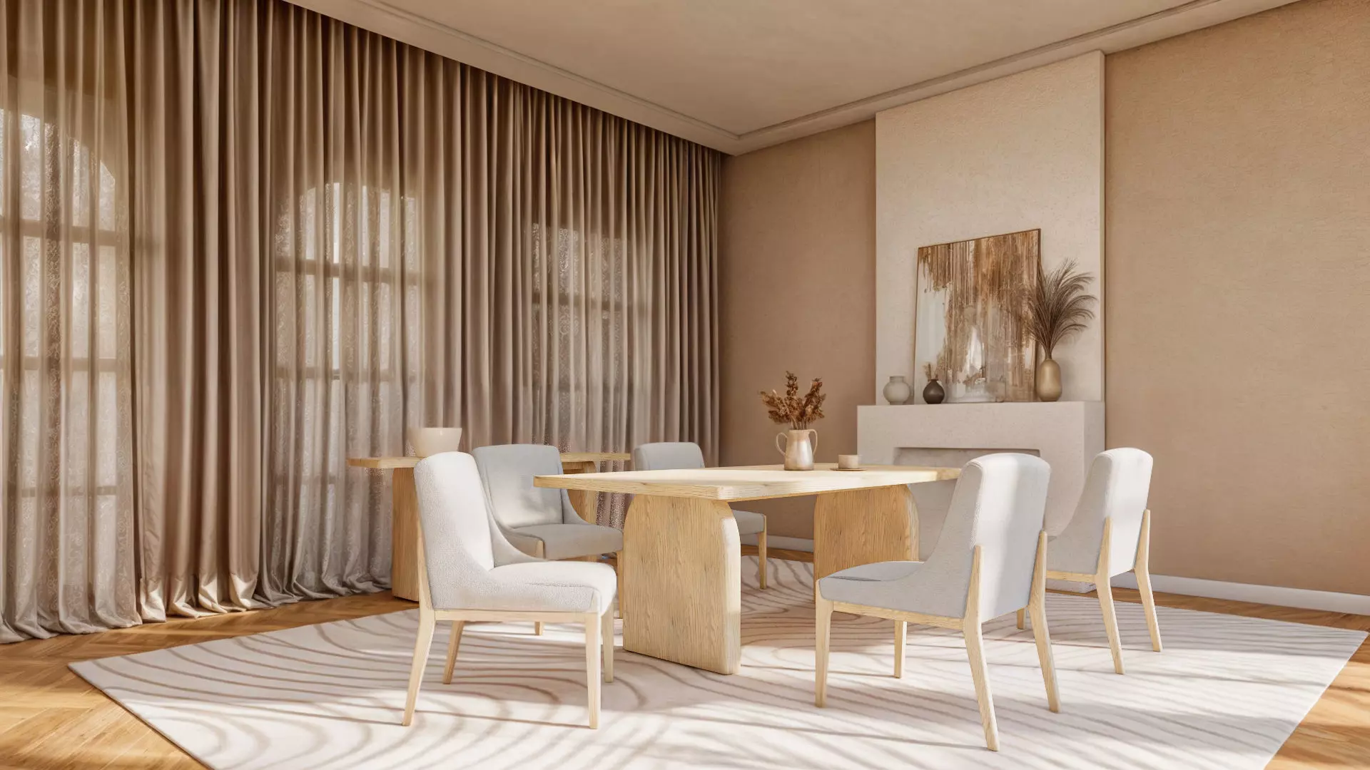 Modern Upholstered Chair 3D Model Download domingtu Free low-poly 3D model_0