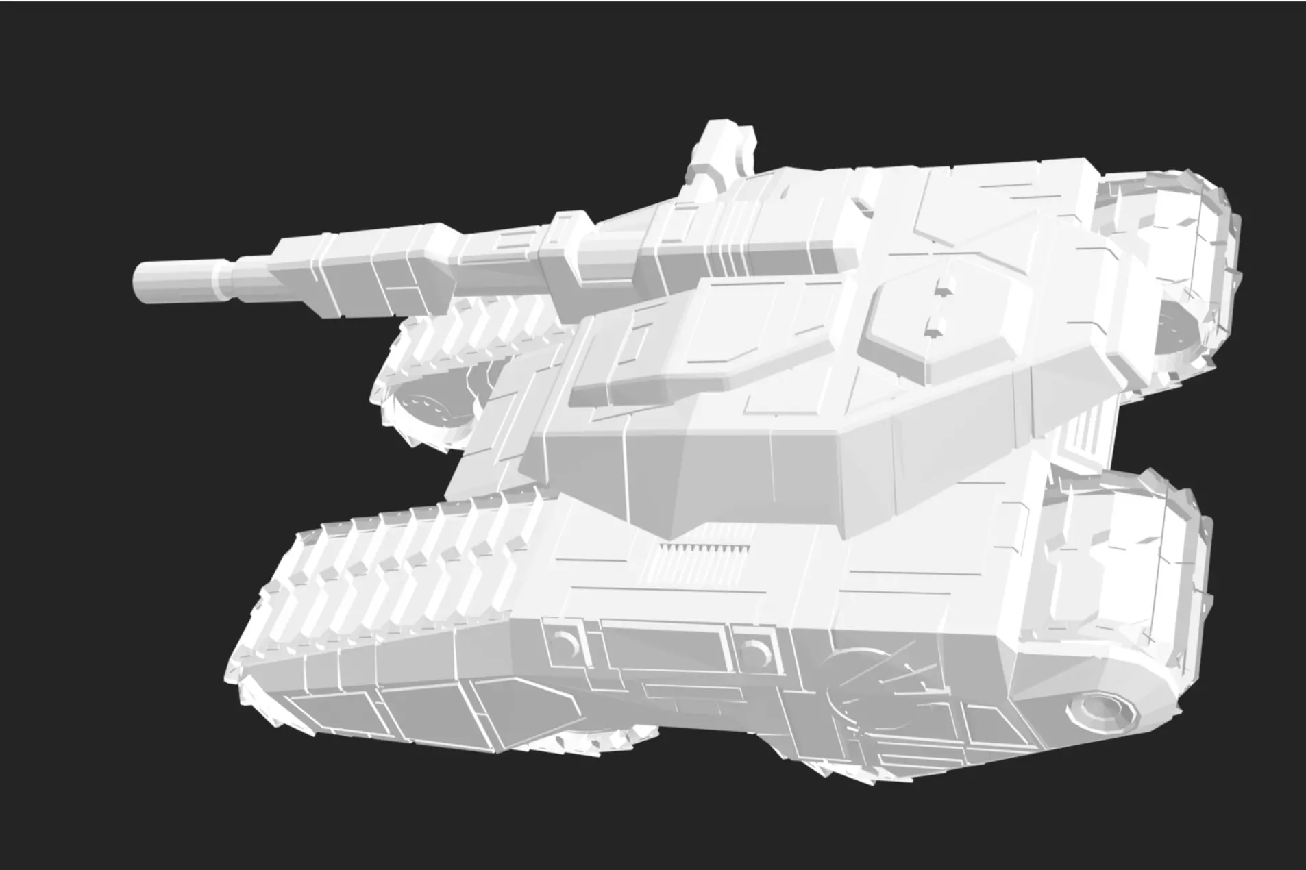 3D Printed Tank Model - STL File 3D print model_0