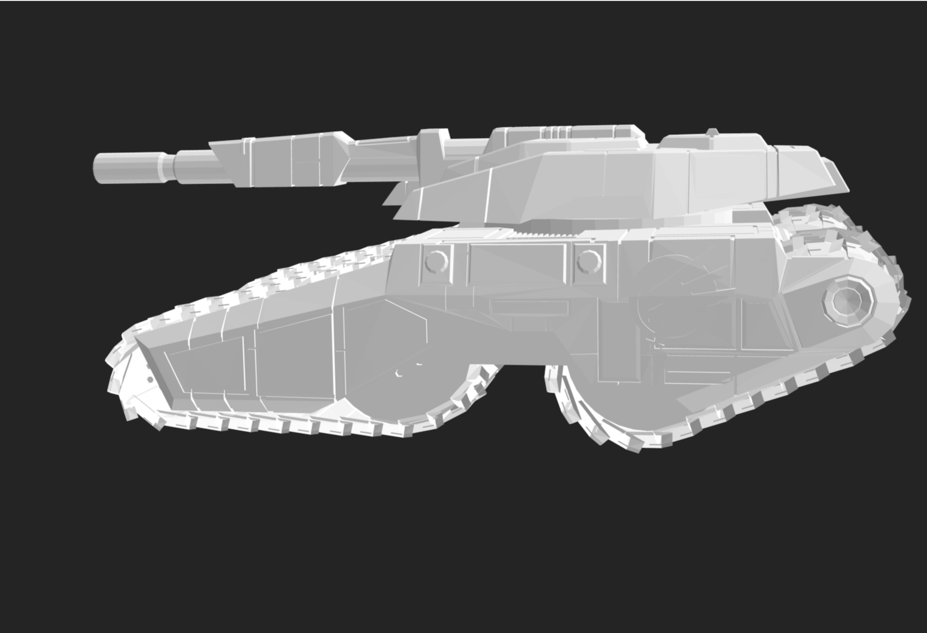 3D Printed Tank Model - STL File 3D print model_1