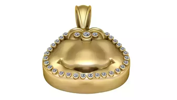 WOMEN HIP HOP PENDANT 3D PRINTABLE MODEL 