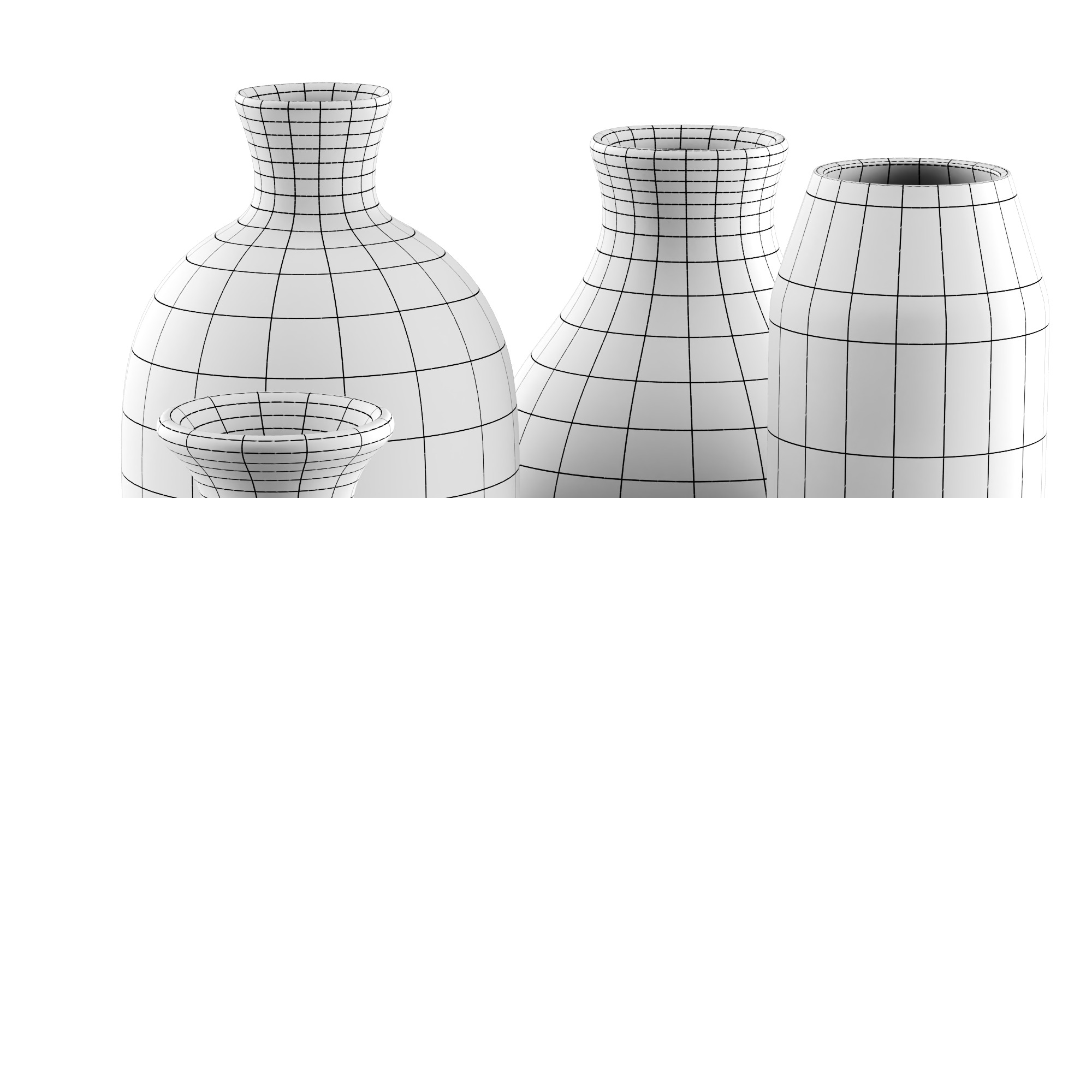 Vase decor Low-poly 3D model_41