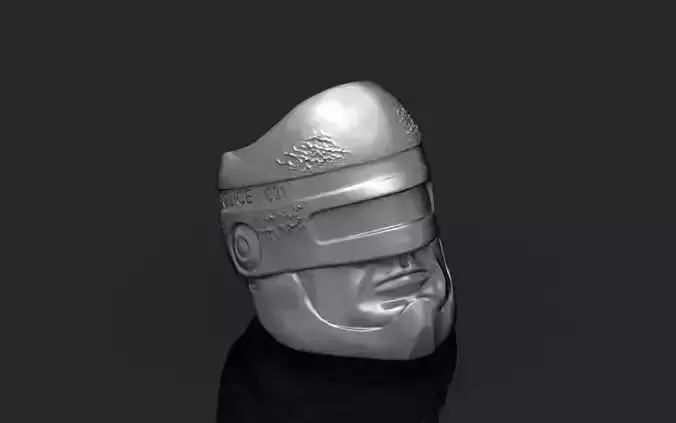 Robocop Police Helmet 3D Printable Model STL OBJ 3D Model