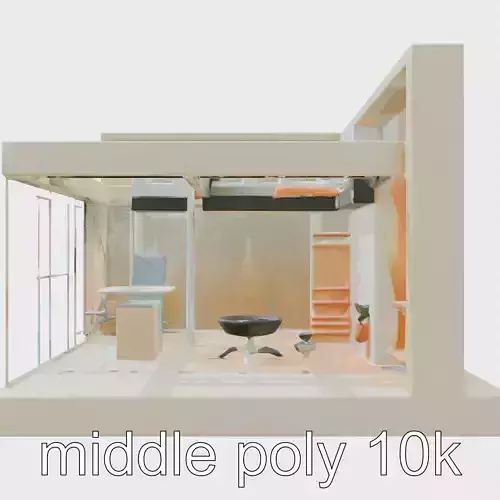 Versatile Office Design with Open-Plan and Communal Spaces Model Pack