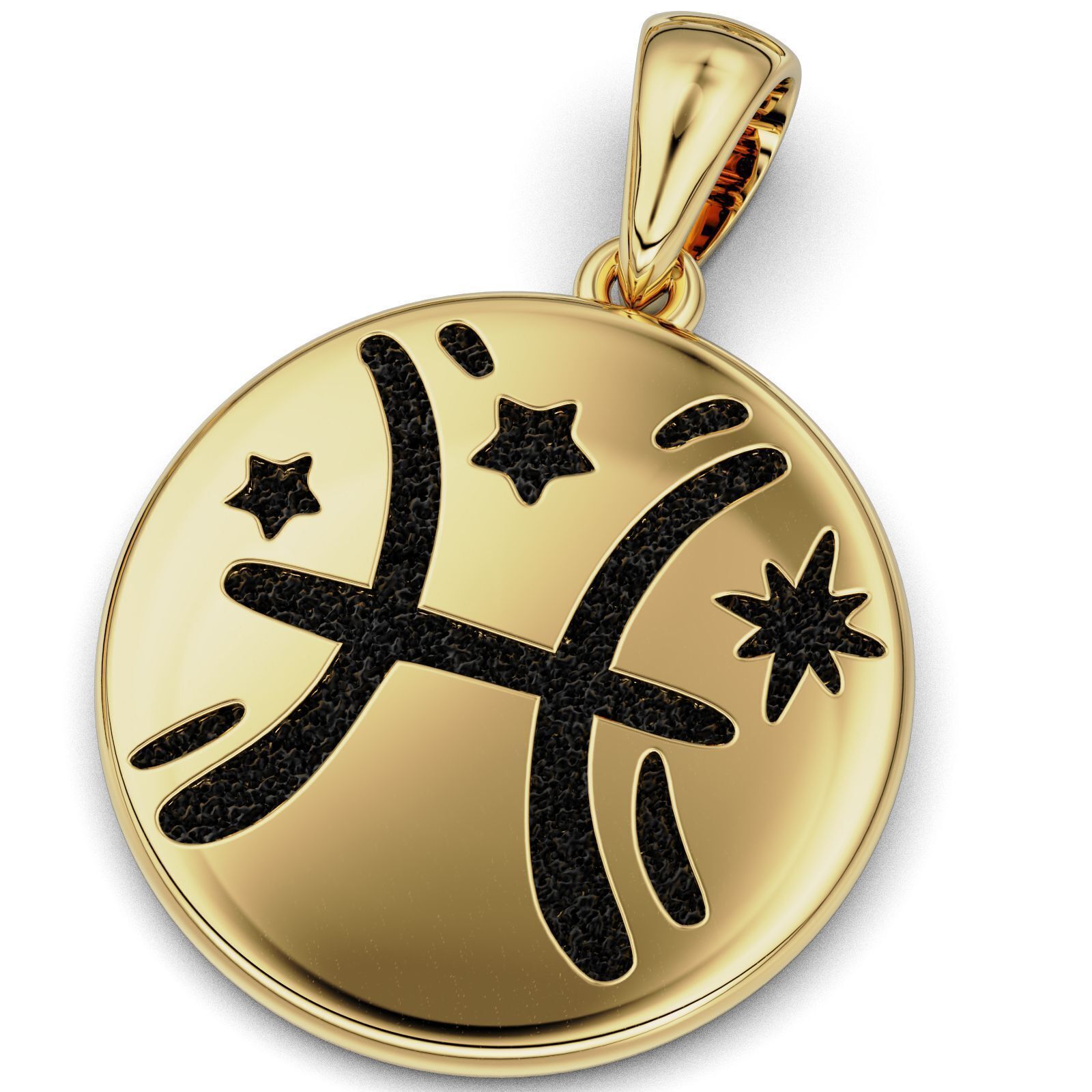 Complete Zodiac Sign Pendant Set 3D print model_28