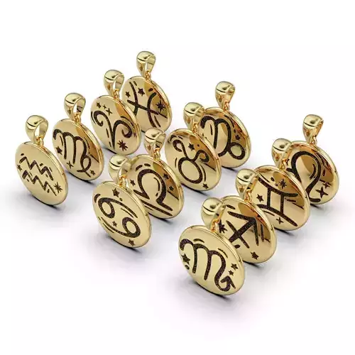 Complete Zodiac Sign Pendant Set 3D print model