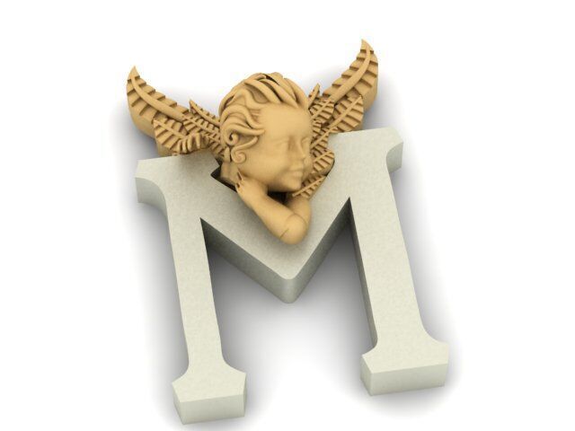 angel M  3D print model_13