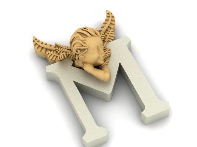 angel M  3D print model_12