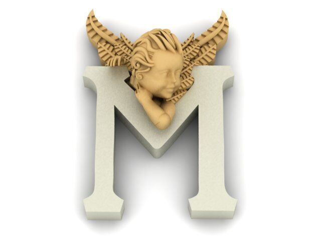 angel M  3D print model_6