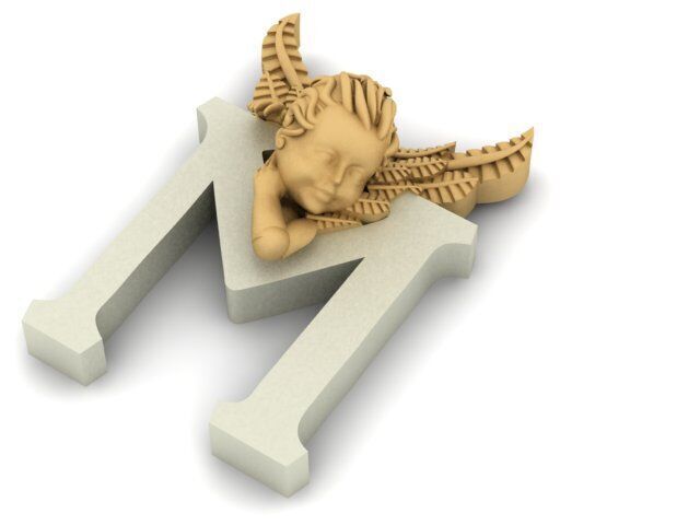 angel M  3D print model_15