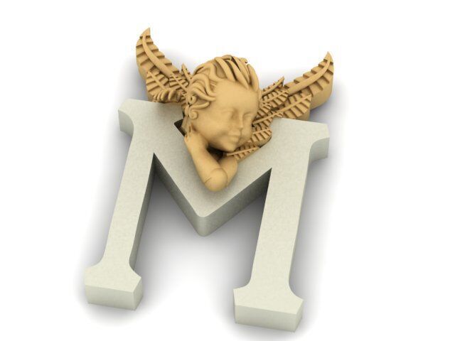 angel M  3D print model_14