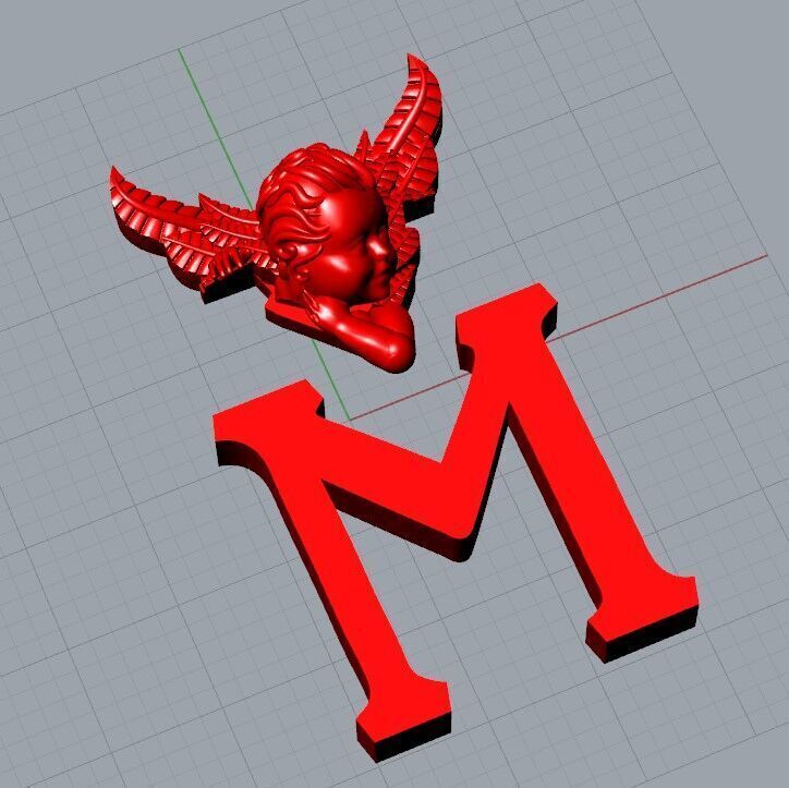 angel M  3D print model_9