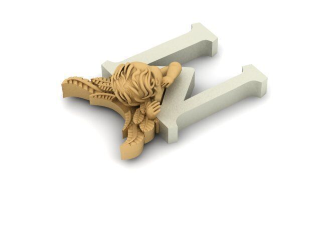 angel M  3D print model_3