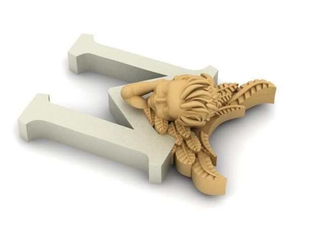 angel M  3D print model_5