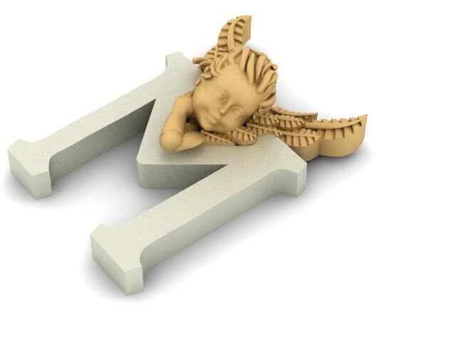 angel M  3D print model_16