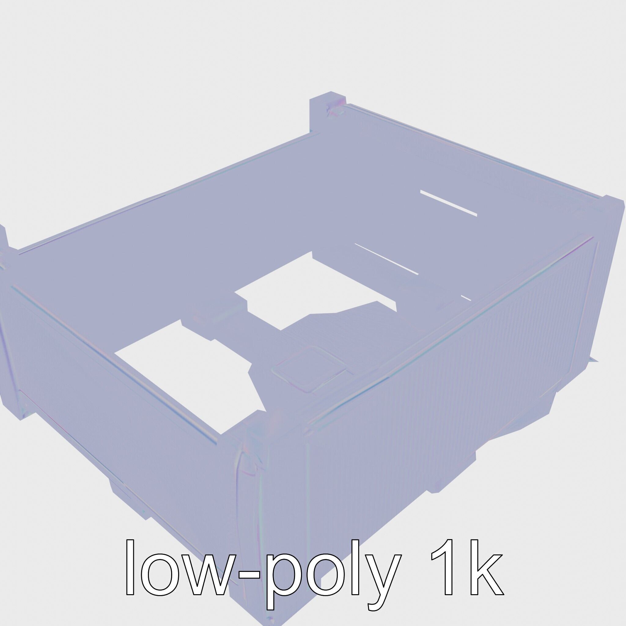 Cardboard Shipping Crate Model Pack Low-poly 3D model_30