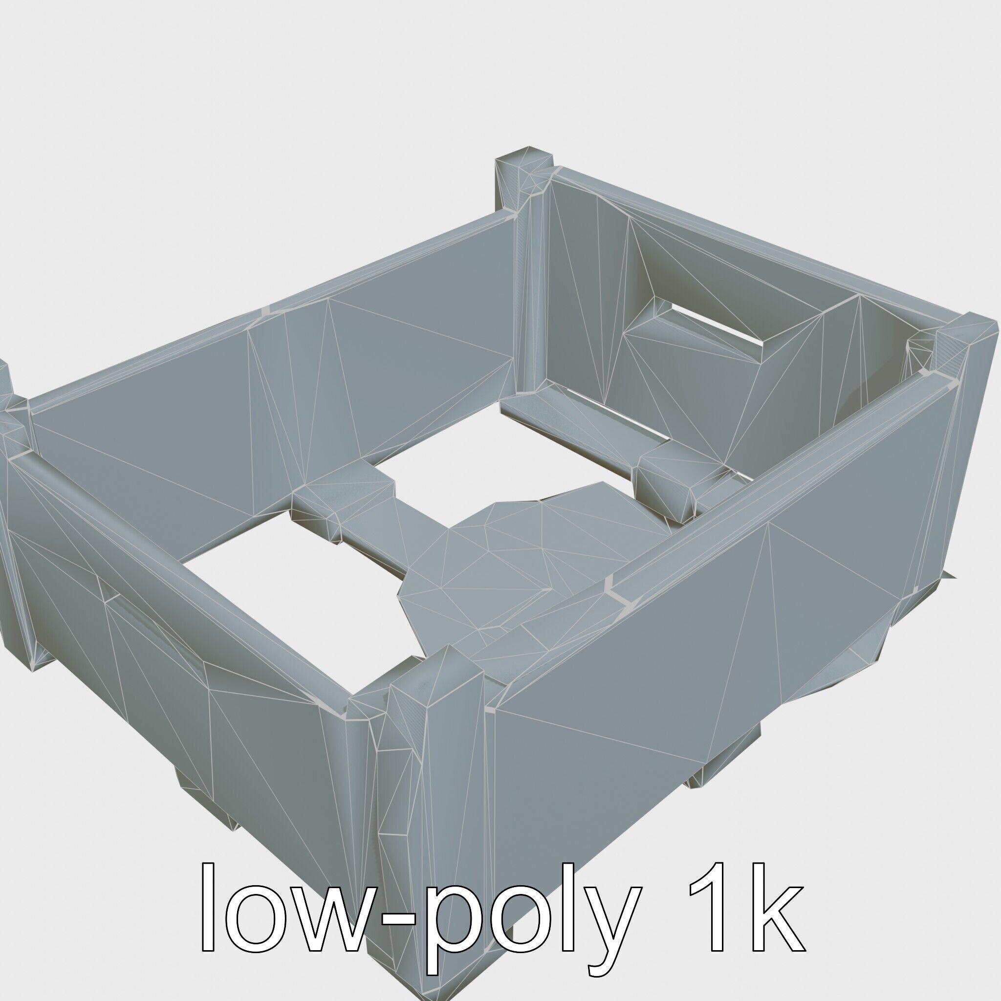 Cardboard Shipping Crate Model Pack Low-poly 3D model_16