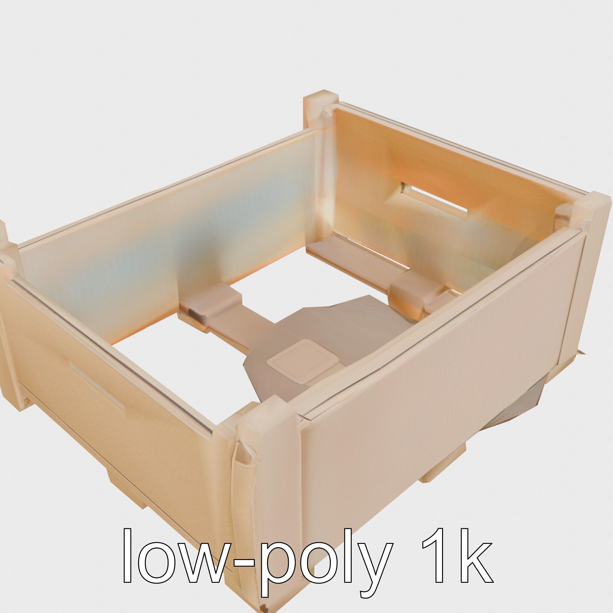 Cardboard Shipping Crate Model Pack Low-poly 3D model_26